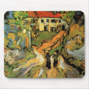 Van Gogh Dorpsstraat en trappen Auvers, Figuren Muismat