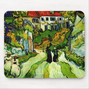 Van Gogh - Dorpsstraat en trappen in Auvers, Muismat
