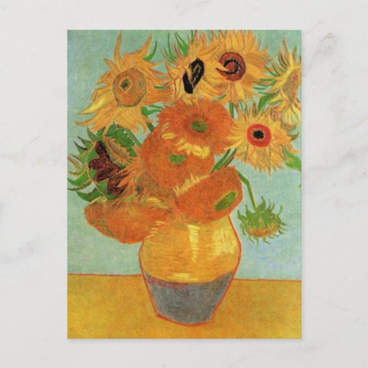 Van Gogh Douze Tournesols, Ancien Faire-Part de Ma (Devant)