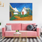 Van Gogh Drie Witte Katoen in Saintes Maries Canvas Afdruk (Insitu (Woonkamer))
