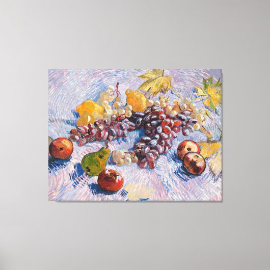 Van Gogh - druiven, lemonen, peren en appelen Canvas Afdruk (Voorkant)