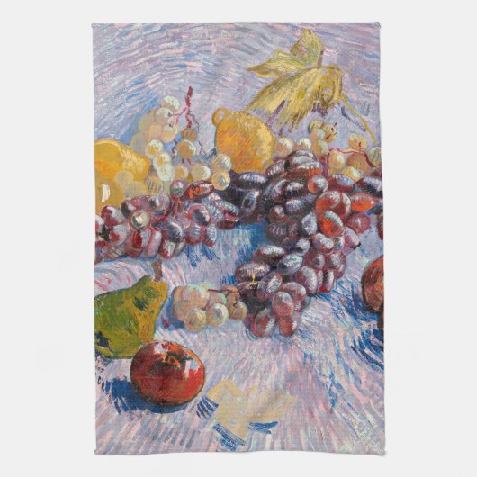Van Gogh - druiven, lemonen, peren en appelen, Kit Theedoek (Verticaal)