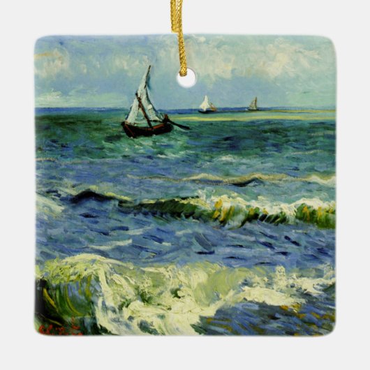Van Gogh - Een vissersboot op zee Keramisch Ornament (Voorkant)