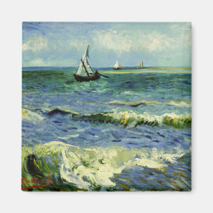 Van Gogh - Een vissersboot op zee Magneet