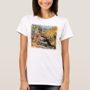 Van Gogh - Een weg in Saint-Remy met vrouwelijke f T-shirt