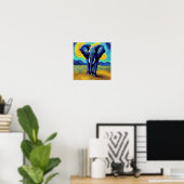 Van Gogh Elephant Poster (Thuiskantoor)