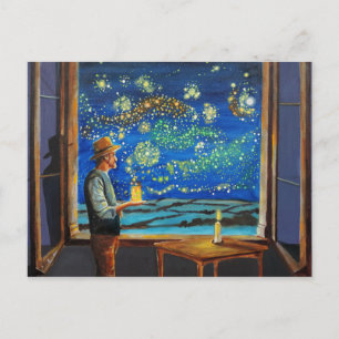 Van Gogh en de nachtelijke vuurgevechten Briefkaart