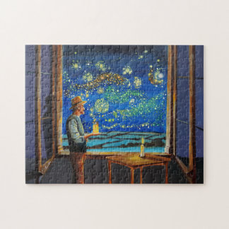 Van Gogh en de nachtelijke vuurgevechten Legpuzzel