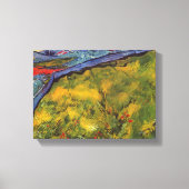 Van Gogh Enclosed Wheat Field met Rising Sun Canvas Afdruk (Voorkant)