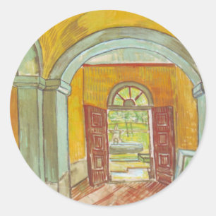 Van Gogh Entrance Hall of Saint Paul Hospital Ronde Sticker