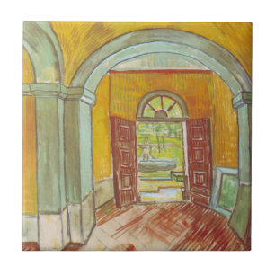 Van Gogh Entreehal van het Saint Paul Ziekenhuis Tegeltje