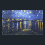 Van Gogh Éteins Nuit Sur Les Stickers Rhône<br><div class="desc">Van Gogh Starry Night Over the Rhone stickers. Peinture à l'huile sur toile de 1888. Starry Night Over the Rhone, l’un des paysages nocturnes les plus appréciés de van Gogh, capture le ciel nocturne qui s’égrène sur le quai à l’est de la ville française d’Arles. Un grand cadeau pour les...</div>