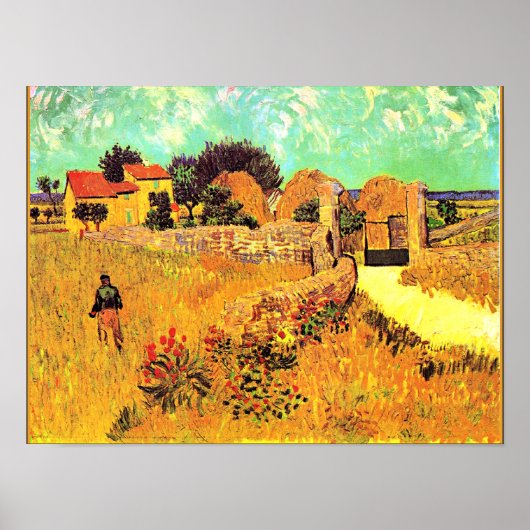 Van Gogh - Farmhouse in Provence Poster (Voorkant)