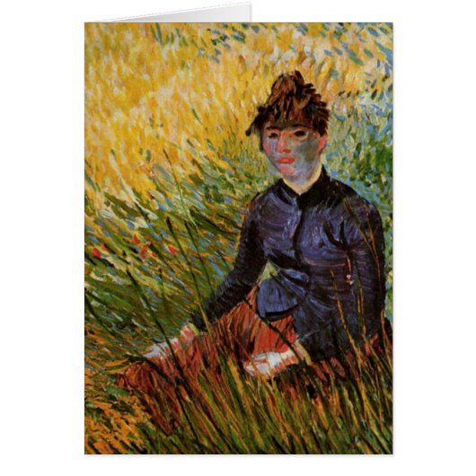 Van Gogh ; Femme assise en herbe, Art Vintage (Devant)