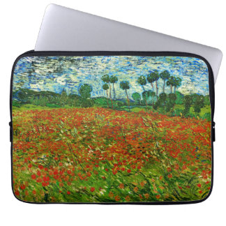 Van Gogh Field met papavers (F636) Fine Art Laptop Sleeve