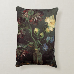 Van Gogh Fine Art, Vase met Myosotis en volken Accent Kussen