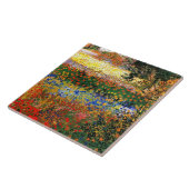 Van Gogh - Flower Garden, fine art painting, Tegeltje (Zijkant)
