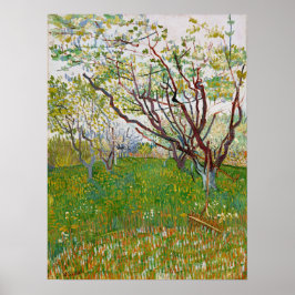 Van Gogh Flowering Orchard Painting Poster