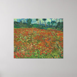 Van Gogh Flowers Field met papavers Canvas Afdruk