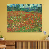 Van Gogh Flowers Field met papavers Canvas Afdruk (Insitu (Woonkamer))