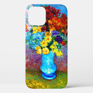 Van Gogh Flowers in een Blue Vase iPhone 12 Hoesje