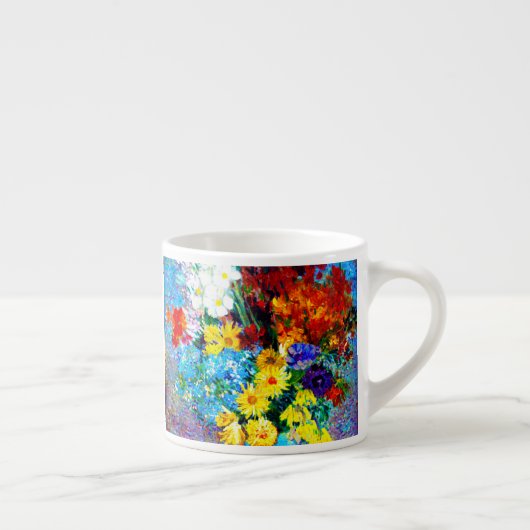 Van Gogh Flowers in een Blue Vase Espresso Kop (Rechts)