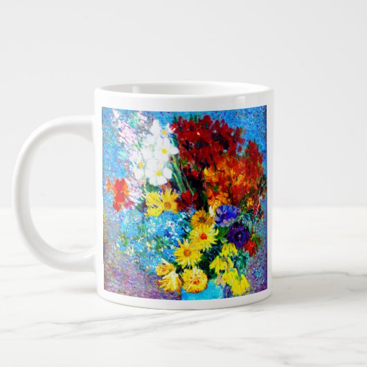 Van Gogh Flowers in een Blue Vase Extra Grote Beker (Links)