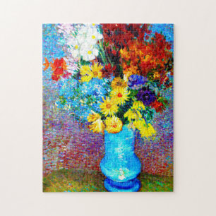 Van Gogh Flowers in een Blue Vase Legpuzzel