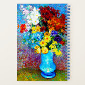 Van Gogh Flowers in een Blue Vase Notitieboek (Achterkant)