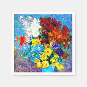 Van Gogh Flowers in een Blue Vase Servet