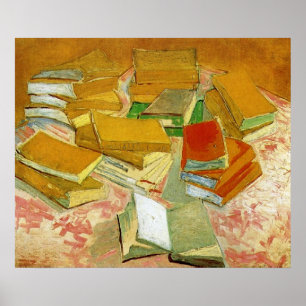 Van Gogh French Novels still Life (F358) Poster