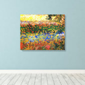 Van Gogh - Garden in Arles (ook bekend als bloeien Canvas Afdruk (Insitu (Houten vloer))