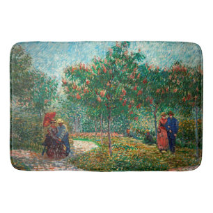 Van Gogh Garden in Montmartre met liefhebbers Badmat