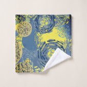 Van Gogh geïnspireerd blauw en geel Bad Handdoek (Wasdoekje)
