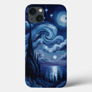 Van Gogh geïnspireerd: Starry Night Ocean Editie iPhone 13 Hoesje