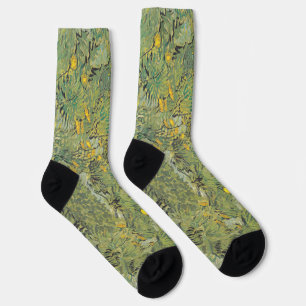 Van Gogh Gele Weide - Klassieke Bloemschilderkunst Sokken