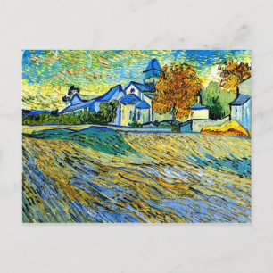 Van Gogh - Gezicht op de kerk van Saint-Paul Briefkaart