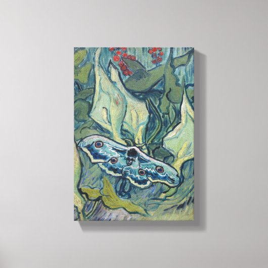 Van Gogh  Great Peacock Moth Canvas Afdruk (Voorkant)