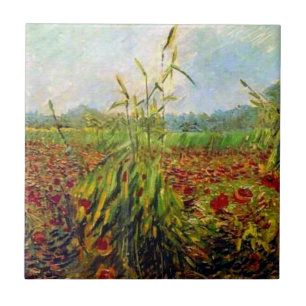 Van Gogh - Green Corn Stalks Tegeltje