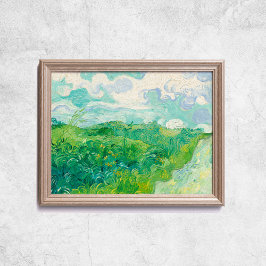 Van Gogh Green Wheat Fields Old Art Poster