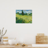 Van Gogh - groen veld Poster (Keuken)