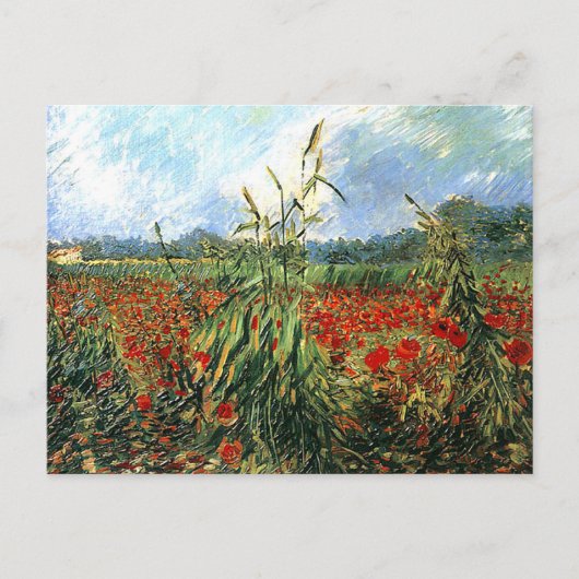 Van Gogh - Groene oorlogen van tarwe Briefkaart (Voorkant)