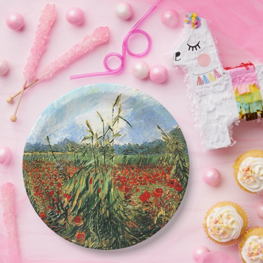 Van Gogh - Groene oorlogen van tarwe Papieren Bordje (Feest)