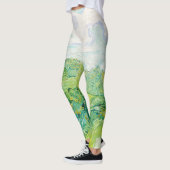 Van Gogh Groene Tarwevelden Auvers. impressionist Leggings (Links)