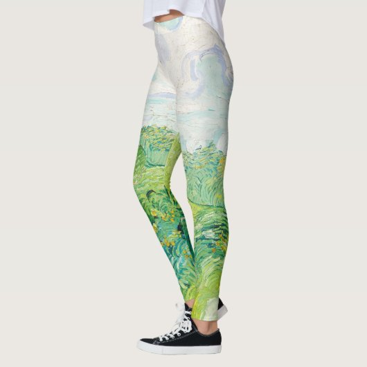 Van Gogh Groene Tarwevelden Auvers. impressionist Leggings (Links)