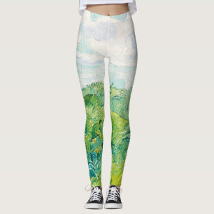 Van Gogh Groene Tarwevelden Auvers. impressionist Leggings