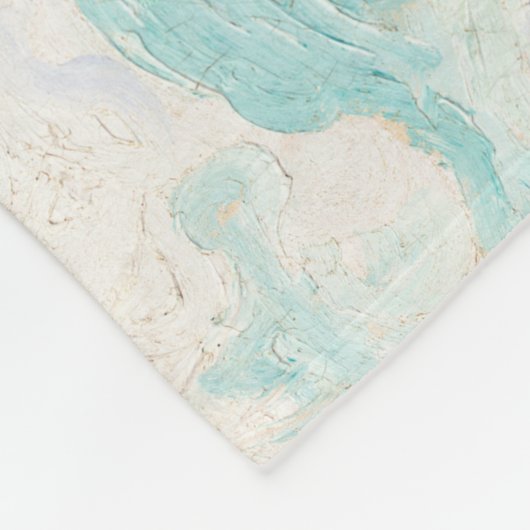 Van Gogh. Groene Wheat Fields auvers. Impressionis Fleece Deken (Hoek)