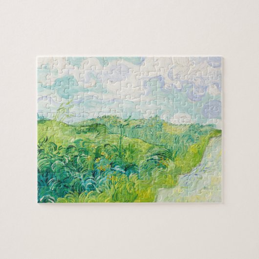 Van Gogh. Groene Wheat Fields auvers. Impressionis Legpuzzel (Horizontaal)