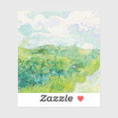 Van Gogh. Groene Wheat Fields auvers. Impressionis Sticker (Vel)