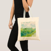 Van Gogh. Groene Wheat Fields auvers. Impressionis Tote Bag (Voorkant (product))